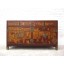 China Sideboard Kommode rotbraun Lederfinish Klassik Stil Holz