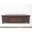 China klassischer niedriger Tisch mit Sockelschubladen Coffeetable style aus dunkel bemaltem Pinienholz von Luxury Park