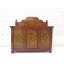 China Shanxi ca 1930 kleine Anrichte Frisierkommode mit Dekoraufsatz braunrot bemaltes Pinienholz von Luxury-Park