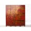 China Parvent rot Lederoptik 4 Panels 183x3x198cm