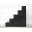 China Treppen Stufen Schubladen Kommode shabby chic schwarz beidseitig verwendbar von Luxury-Park
