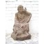 Skulptur der Lauschende Mönchsfigur buddhistisch Pappel rund 90 Jahre alt von Luxury Park