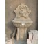 Relief Wasserspeier Wandbrunnen auf Sockel grauer Marmor Barock