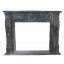 Einfassung KAMIN 150 x 120 cm Marmor massiv Farbe schwarz