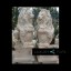 Herrliche Löwen Skulptur auf Sockel brauner Marmor Steinmetz