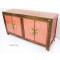 Chinesisches Sideboard aus natürlichem Holz in Rosé mit Einglegearbeiten